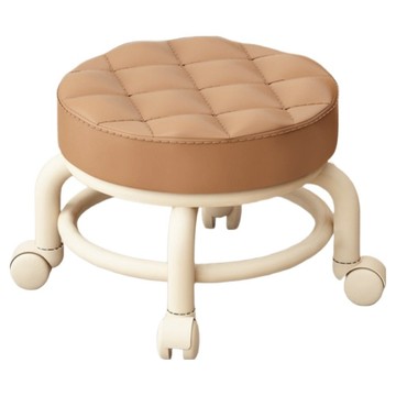 一起購 萬向輪沙發矮凳  咖啡色  1個