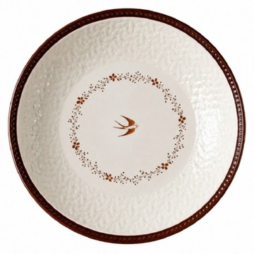 Hesii 中古燕子系列 深盤  奶油白  1個  直徑20.5 x 3.5cm