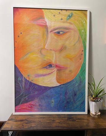 自畫像系列-陰陽 原畫作品