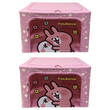 雅迪 居家收納系列 百納箱  卡娜赫拉的小動物 粉色  66L  2個