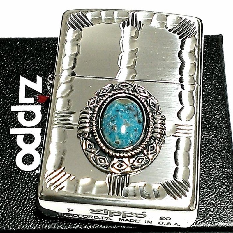 ZIPPO ジッポ ライター ネイティブメタル ターコイズ メタル 鏡面 