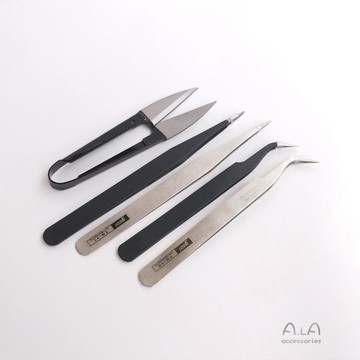 懶貓diy💎 韓國小剪刀尖頭小鑷子尖彎頭手作diy製作材料包手作配件專用工具