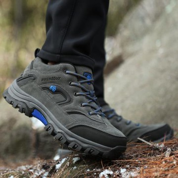 大碼男鞋45冬季加絨防滑耐磨運動46戶外徒步登山鞋中老年爸爸棉鞋