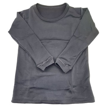 GIAT 吉亞特 極暖5.5度C兒童刷毛圓領發熱衣  M  霧灰