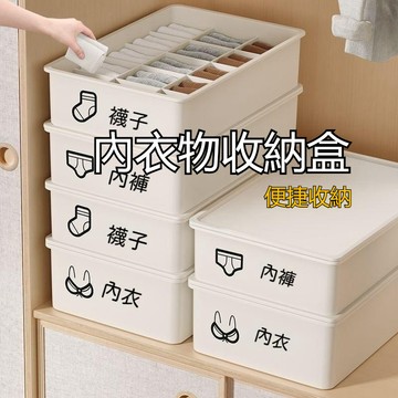 台灣出貨 內衣收納盒 收納盒有蓋 整理盒 塑膠收納盒 分格收納盒 衣櫃整理 長型收納盒 附蓋收納盒 方形收納盒 收納盒