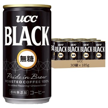 ucc BLACK 無糖黑咖啡飲料  185g  30罐