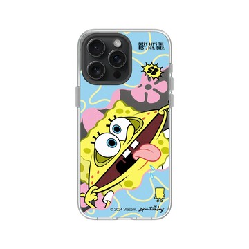 iPhone 15 Pro Max Clear 透明 - 海綿寶寶 SpongeBob - 搞笑海綿