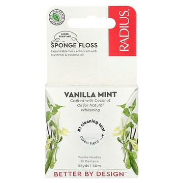 RADIUS, 海綿牙線，香草薄荷味，55 碼（50 米）