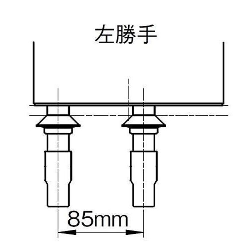 SANEI サーモデッキシャワー混合栓 ホース長さ1.6M 配管ピッチ85ｍｍ 一般地用 SK7851-1-S9L20D - 2