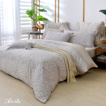 【Great Living格蕾寢飾】英國Abelia 春華秋實 加大天絲木漿纖維四件式兩用被床包組