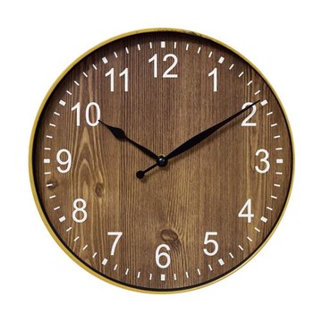 【媽媽咪呀】生活美學鄉村復古款靜音壁掛鐘/時鐘-質樸木紋