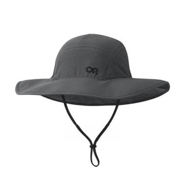Outdoor Research 美國 Equinox Sun Hat 超輕防曬抗UV透氣可調大盤帽(UPF 50+.透氣孔設計.附帽繩)登山健行/279909 炭灰