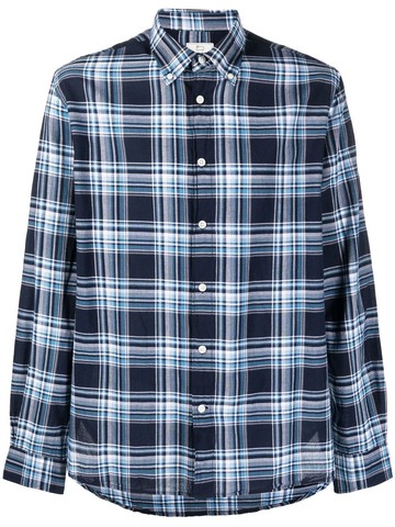 Woolrich - checked button-down shirt - men - Cotton - S - Blue