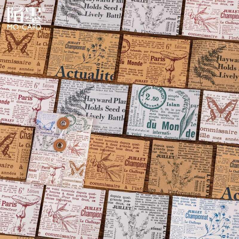 30 Pcs Vintage Scrapbooking Stickers And Paper Sets Decorative Retro Manuscript Sheets Decals Junk Journal Label For Journaling
