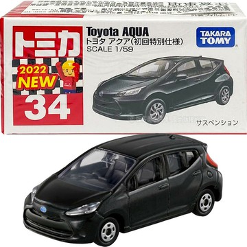 【Fun心玩】TM0034C2 正版 全新 TOMICA 193890 初回 豐田Aqua 多美小汽車 34號 模型車