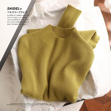 敲暖加厚30%~無縫一體100%羊毛打底針織衫女冬季時尚氣質內搭毛衣