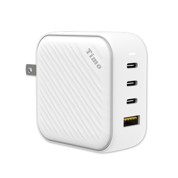 浪紋100W四孔充電器(3C1A) 白色