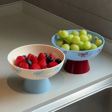 洛陽牡丹 多巴胺瀝水果盤客廳茶几家用高腳果盤水果盤點心盤瀝水籃