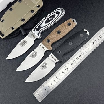 【原野】ESEE3高品質戶外直刀野外求生露營刀高硬度防身便攜多功能水果刀