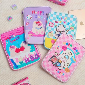 新品新款卡通PU平板收納包可愛小兔ipad內膽包少女11寸平板保護套