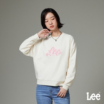Lee 女款 草寫LOGO長袖圓領厚TEE 兩色｜MODERN