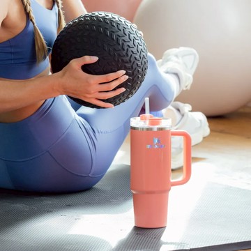 STANLEY 冒險系列 吸管隨手杯2.0 0.88L / 炫彩橘