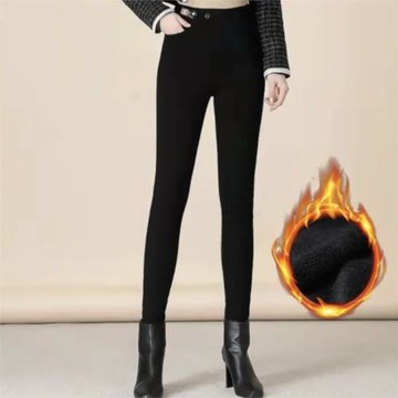 高腰加絨加厚小腳牛仔褲女春秋冬高彈力百搭顯瘦打底鉛筆褲靴褲潮