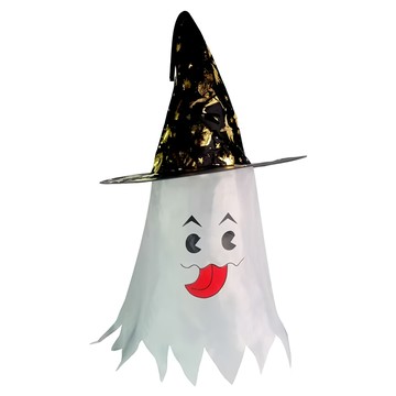 摩達客 cosplay派對裝扮派對變裝 俏皮可愛LED燈帽吊飾-吐舌幽靈款  1個