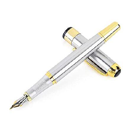 Fountain Pens Calligraphy Fountain Pen, Fountain Pen Metal Golden Silver Stainless Office Writing Ink Pens Nib Gift School Stationery Supply, Calligra