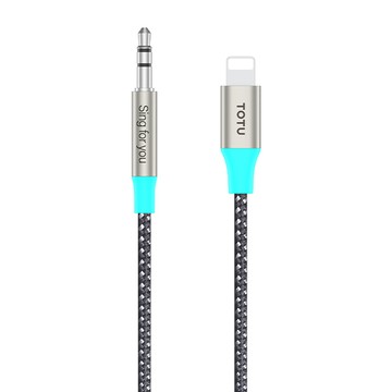 TOTU AUX Lightning轉3.5mm轉接頭編織轉接線音頻轉接器 AD-4系列 1M 拓途