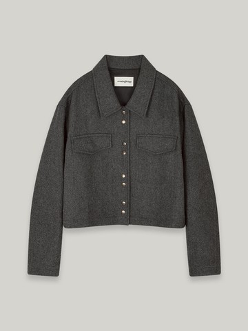 Daisy Crop Jacket - Gray
