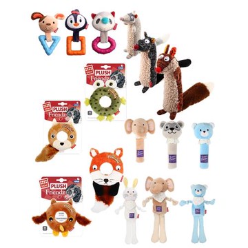 GiGwi貴為狗狗玩具發聲毛絨叫叫棒奶萌小象兔子小熊寵物貓狗玩具