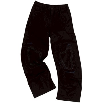 【MELSIGN】PATCH CURVED PANTS 破壞貼布 繭型長褲 (黑色)