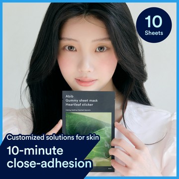 Abib Gummy Sheet Mask Sticker (10 sheet) - Heartleaf / Sedum Hyaluron / Madecassoside / Collagen Milk / Vita