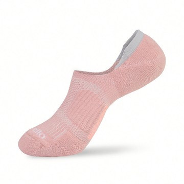 FootSpa無縫足弓加強氣墊運動隱形襪-棉紗 - M粉