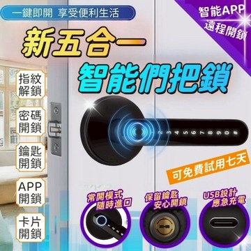 【日本松禾SONGH💥五合一智能們把鎖】五合一智能門把鎖 辦公室指紋鎖 房間門指紋鎖 智能鎖 門鎖 密碼鎖 智慧鎖 門鎖