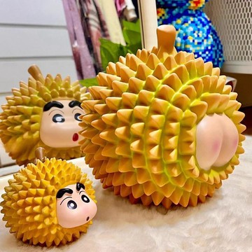 臺灣現/🎀擺件 桌面可愛擺件 迷你擺件榴蓮忘返榴蓮小新cos五成熟八成熟全熟玩具手辦潮玩可愛玩偶擺件