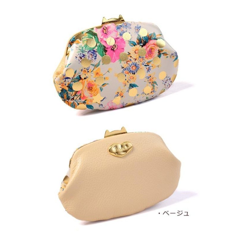 ツモリチサト tsumori chisato ミニ財布 ドットフラワーネコ 小銭入れ