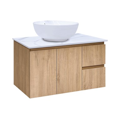 PV2577-K30/CA05-8030/821迪恩木紋+圓圓陶瓷面盆置物櫃80cm