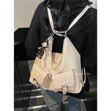 休閑通勤大容量包包女2025新款春夏百搭雙肩后背包多用單肩托特包