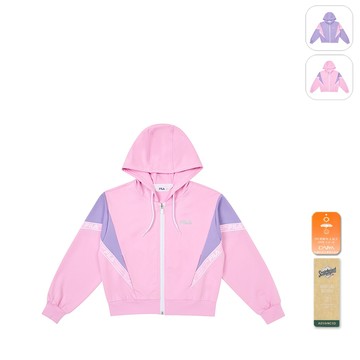 【FILA】KIDS 女童款 抗UV 吸濕排汗 針織外套-粉色 5JKY-8310-PK
