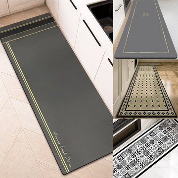 半島良品 吸水防滑奈米絨軟式仿珪藻土地墊加長50x150cm(廚房 門口 珪藻 吸水)
