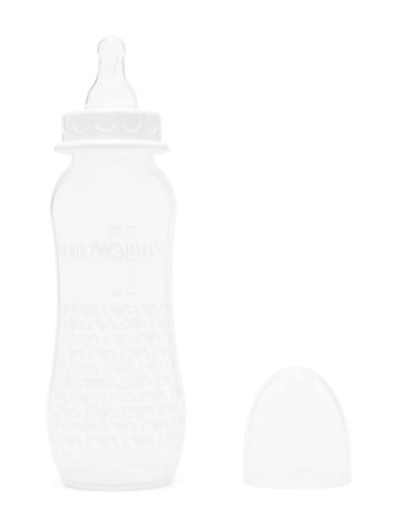 Emporio Armani Kids - logo-print feeding bottle - kids - Plastic - One Size - Neutrals