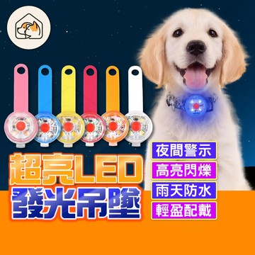 《家有毛孩🐾》超亮LED發光吊墜 LED發光寵物吊飾 LED寵物發光吊飾 警示燈 夜間行走燈 發光燈 寵物吊飾 狗吊墜