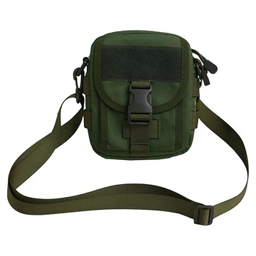 E.City 復古風防潑水運動休閒三用騎行手機挎包 牛津布材質 重量約170g  19 x 15 x 5.5cm  綠色  1個