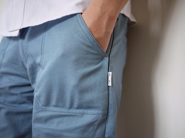 全棉抽繩短褲/中性款/情侶款/學院/素色/簡約