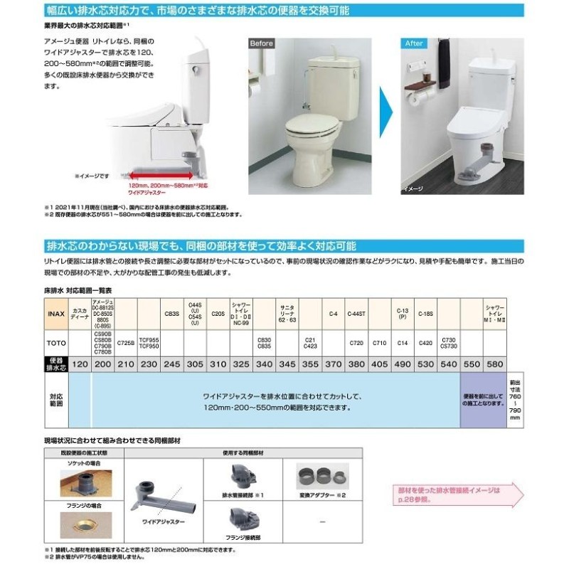 BC-Z30H-DT-Z350H BW1限定 リクシル LIXIL INAX トイレ洋風便器 アメージュ便器 リトイレ ECO5床排水 一般地・手洗なし  送料無料