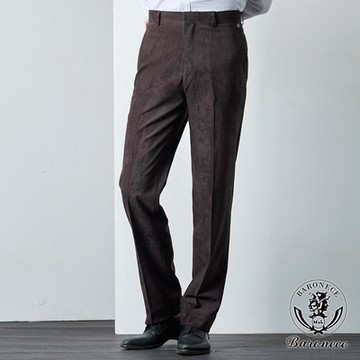 BARONECE 低調奢華平面西褲_咖啡(611117-07)