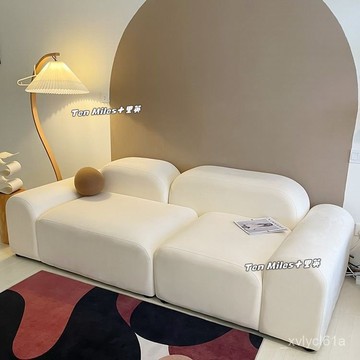 🔥熱銷爆款✨免運 奶油風豆腐方塊沙髮服裝店美容院簡約客廳公寓民宿家用臥室沙髮 奶油風沙發 沙發 雙人沙發 客廳沙發