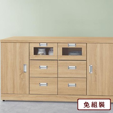 【AS雅司】莫拉塔原橡美耐板5.3尺餐櫃下座-160.2×43×86cm